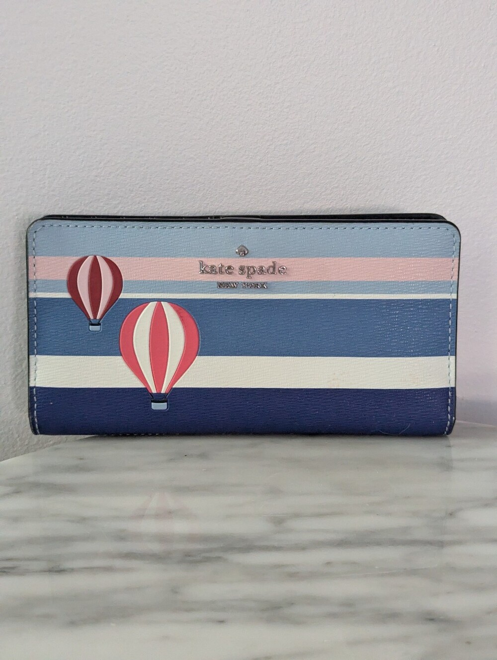 kate spade Up, Up & Away Striped Hot Air Balloon Bifold Wallet